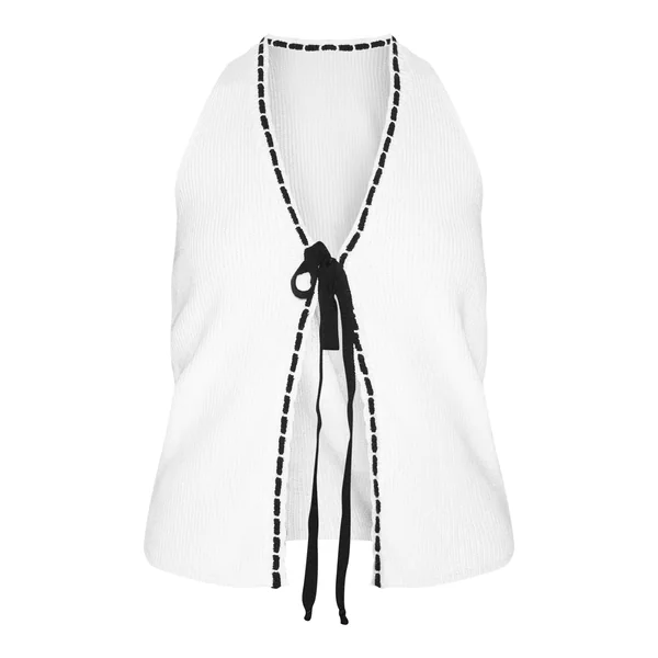 Crème Cardigan Petite En Maille Avec Nœud Sur Le Devant