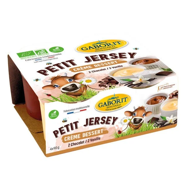 Crème dessert panaché vanille choc 4x90g