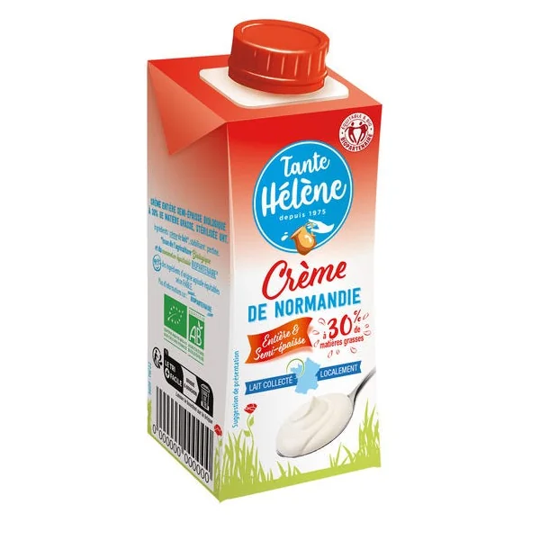 Crème entière semi-épaisse 30% MG 20cl