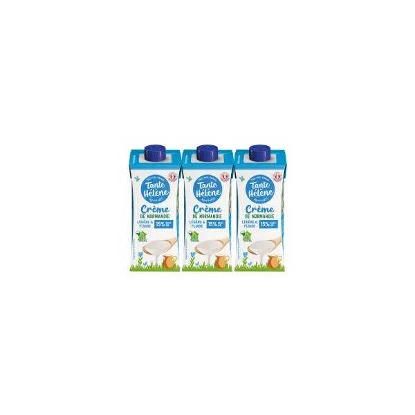 Crème fraîche légère bio 15%MG - 3x20cl