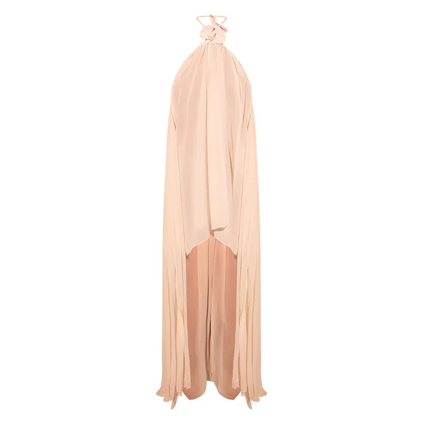 Crème Robe De Plage En Mousseline À Garniture Florale