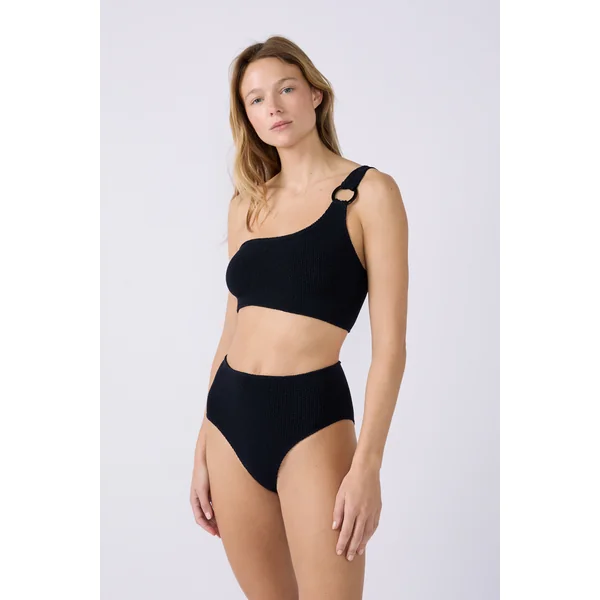 Culotte bikini taille haute en matière extensible