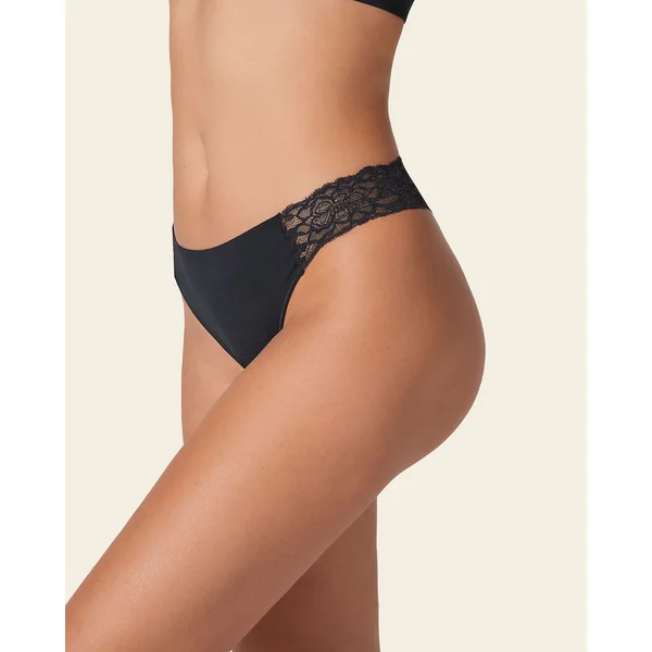 Culotte brésilienne invisible avec des touches de dentelle à la taille