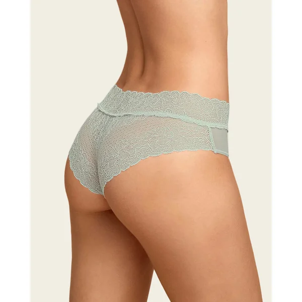 Culotte taille mi-haute en tulle et dentelle seyx