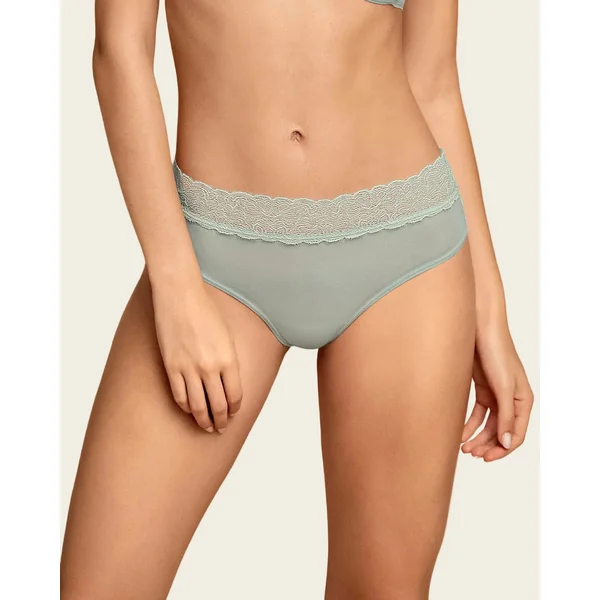 Culotte taille mi-haute en tulle et dentelle seyx