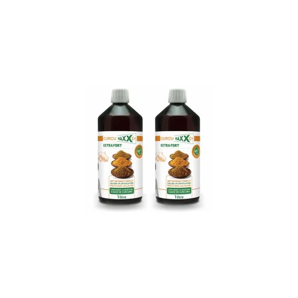 Cure 2 mois Curcumaxx C+ Extra fort - Solution buvable bio - Lot de 2 x 1L