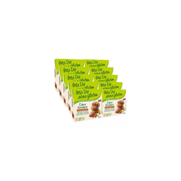Cœurs fondants sans gluten - Cacao & noisette - Lot de 10x200g