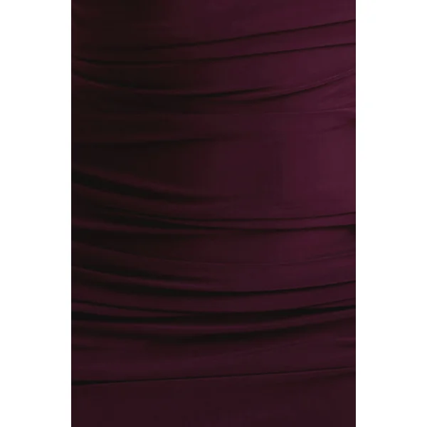 Dalarie | Robe longue rouge bordeaux asymétrique à fronces