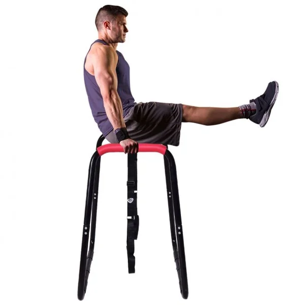 Demi-barres Parallèles de Musculation avec 2 Sangles de Suspension et Poignée en Mousse en Acier, 86x71x96,5cm, Noir