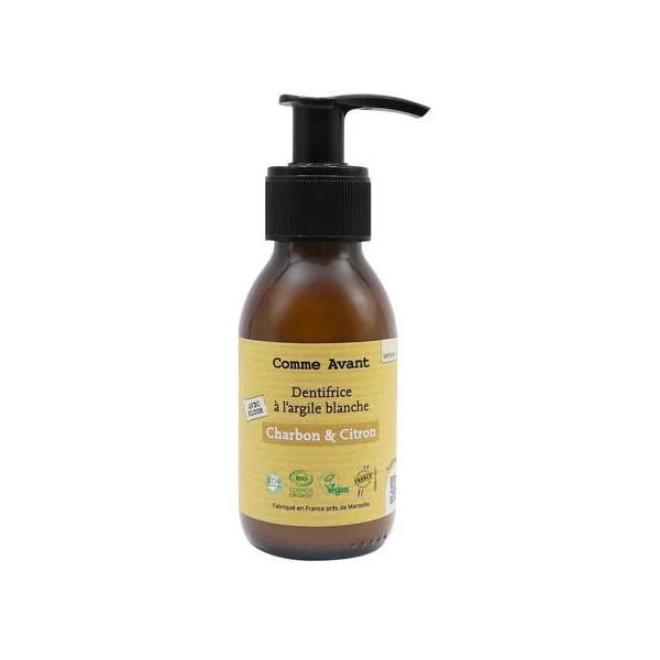 Dentifrice à l'argile blanche - Charbon & citron 90ml