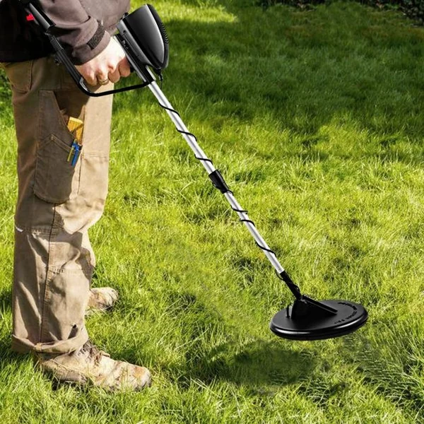 Detecteur de Metaux Sensible 2 Mode Localisateur et DISC avec Bobine Étanche Écran LCD Longueur et Volume Réglable