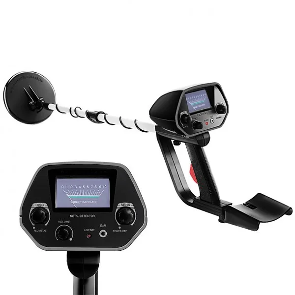 Detecteur de Metaux Sensible 2 Mode Localisateur et DISC avec Bobine Étanche Écran LCD Longueur et Volume Réglable