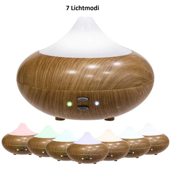 Diffuseur d'Huiles Essentielles Humidificateur d'air Ultrasonique Brume Fraîche Arôme Diffuseur de Parfum Electrique 210ML