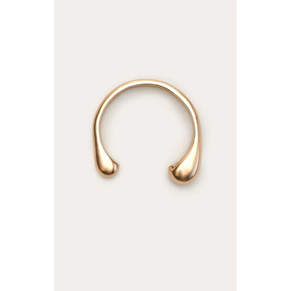 Doré Bracelet Manchette Asymétrique En Forme De Goutte Lisse