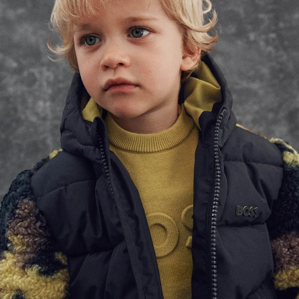 Doudoune bi-matière camou babyboy Hugo Boss H23 - Soins Bébé Naturels & Produits Maman Après Naissance