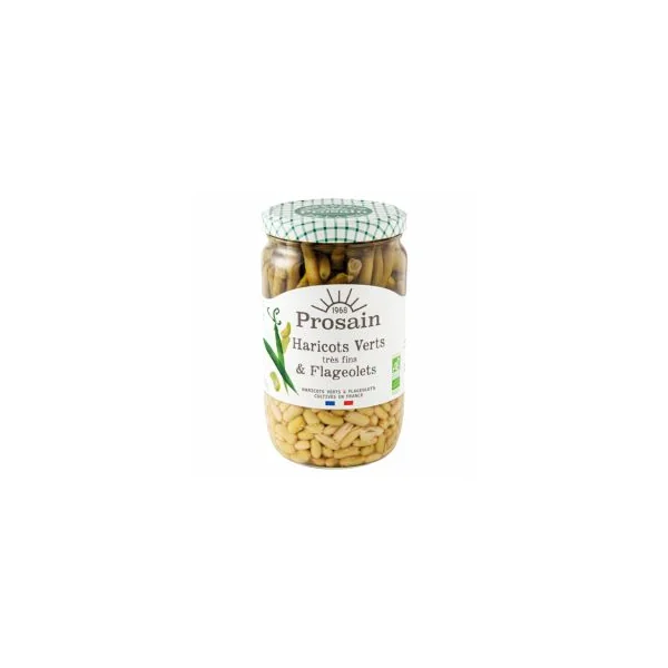 Duo d'haricots verts et flageolets bio - 660g