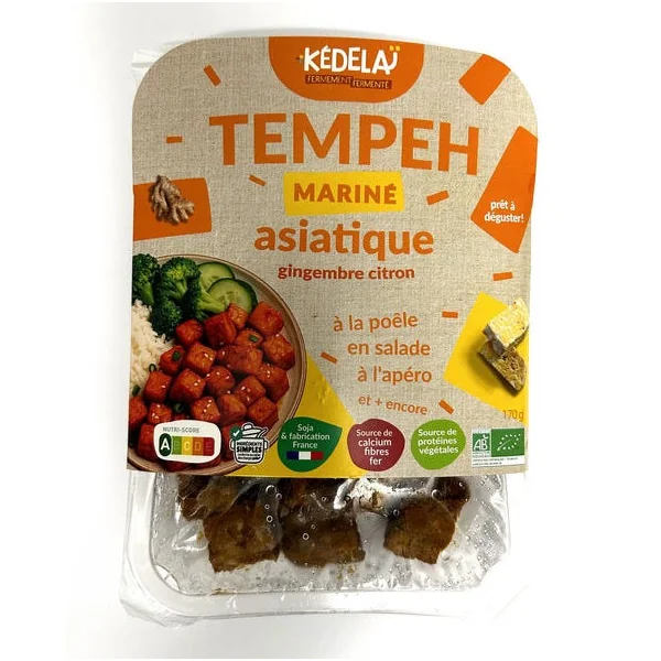 Dés de tempeh mariné à l'asiatique 170g