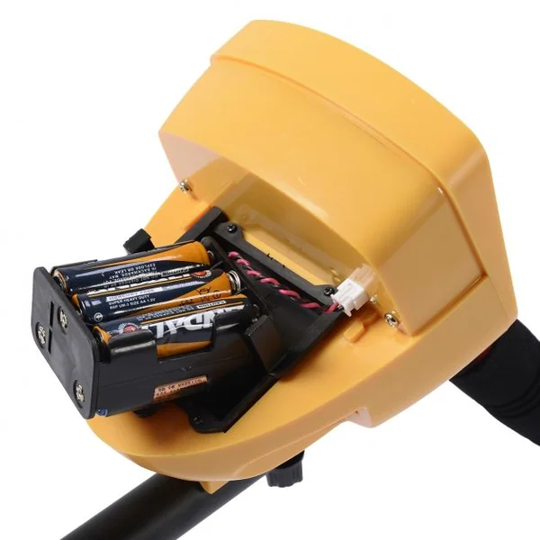 Détecteur de métaux portable Détecteurs d'Or professionnel Couverture de profondeur max 1,50m, Ecran LCD, Jaune