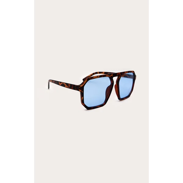 Ecaille Lunettes De Soleil Aviateur À Verres Oranges