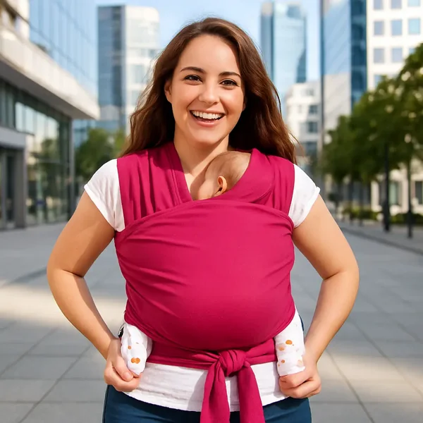ECHARPE DE PORTAGE MEI TAI | ROSE - Soins Bébé Naturels & Produits Maman Après Naissance