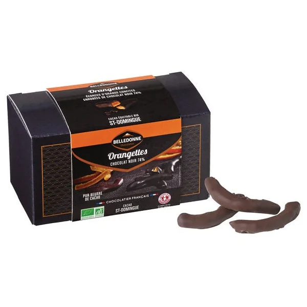 Ecorce orange confite chocolat noir 100g
