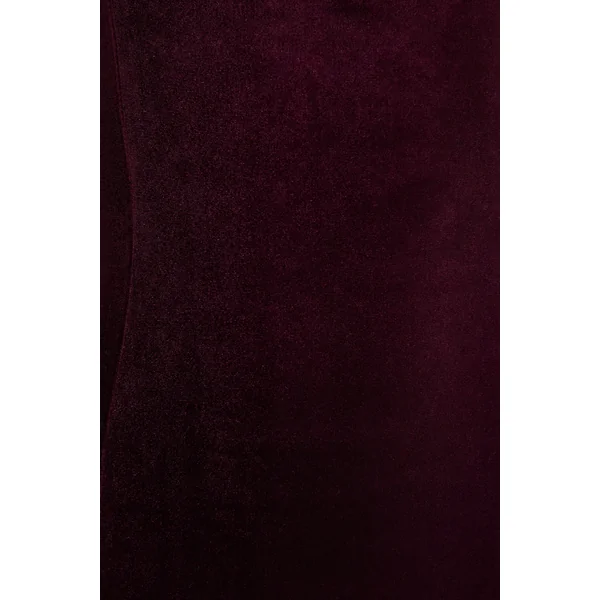 Emberlyn | Robe mi-longue sirène en velours bordeaux à encolure dégagée