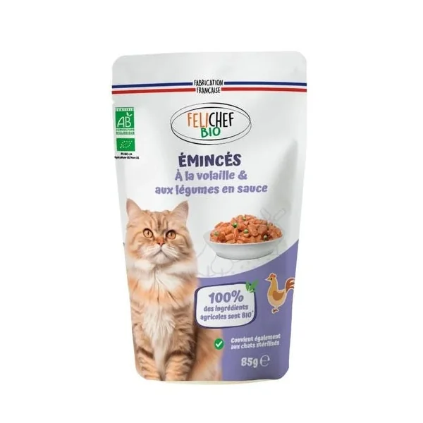 Emincé volaille légume chat stérilisé 85g