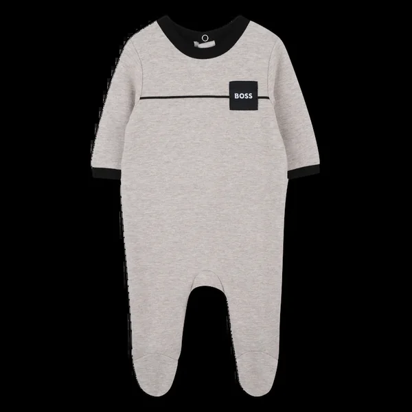Ensemble pyjama et bonnet écru chiné babyboy Boss H25 - Soins Bébé Naturels & Produits Maman Après Naissance