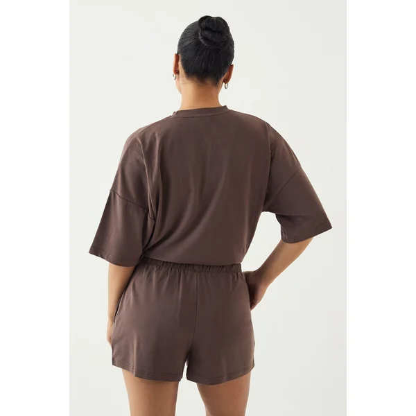 Ensemble Short Et T-shirt Henley Ultra-doux Dsgn Studio