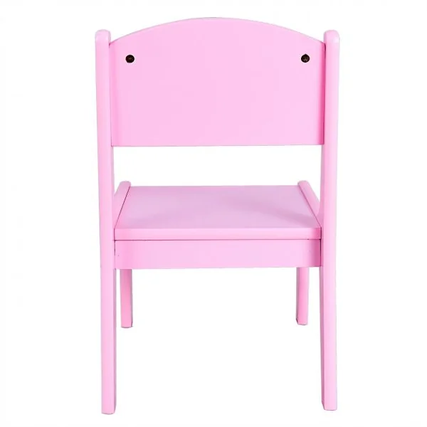 Ensemble Table et 2 Chaises pour Enfants avec 2 Bacs de Rangement en Bois Table 80x48x48cm Chaise 26x24x50cm Rose