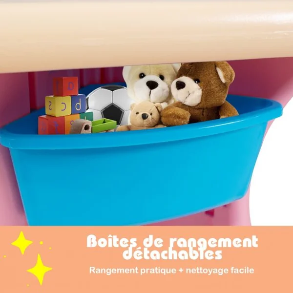 Ensemble Table et Chaises pour Enfants 1 Table et 2 Chaises pour Enfants de 2 à 6 Ans Capacité 80 Kg en Pe Ecologique