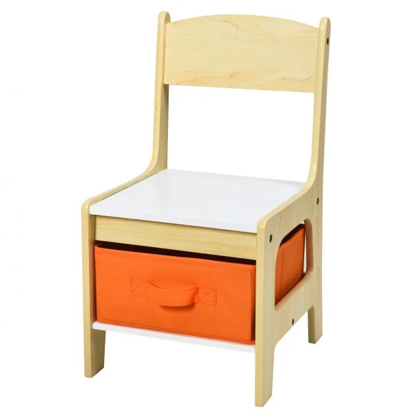 Ensemble Table Transformable en Tableau et 2 Chaises en Bois pour Enfants