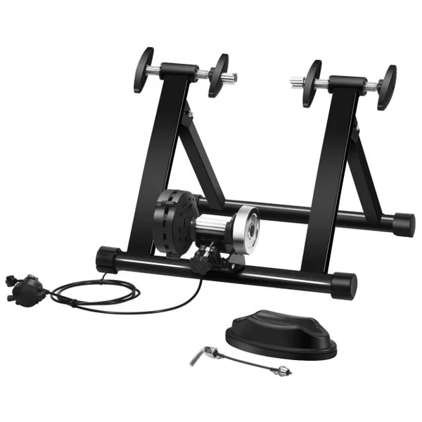 Entraîneur de Vélo avec fil pour Roue 26-28’’ en Acier avec 8 Niveaux de Résistance Charger Max 100KG
