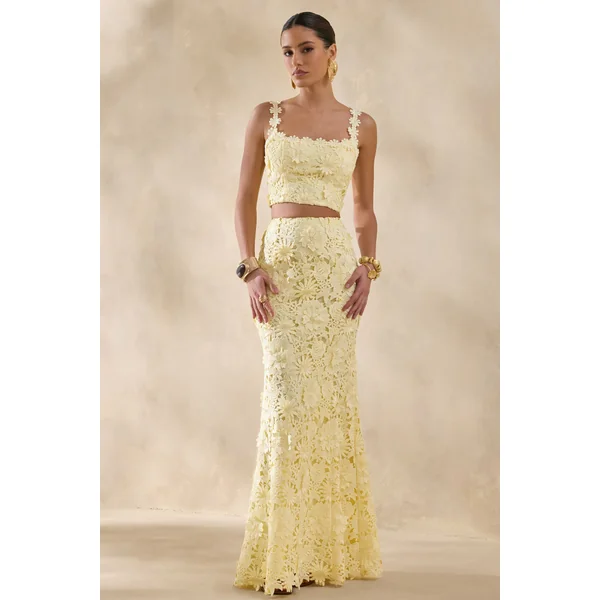 Esmara | Jupe longue citron en dentelle
