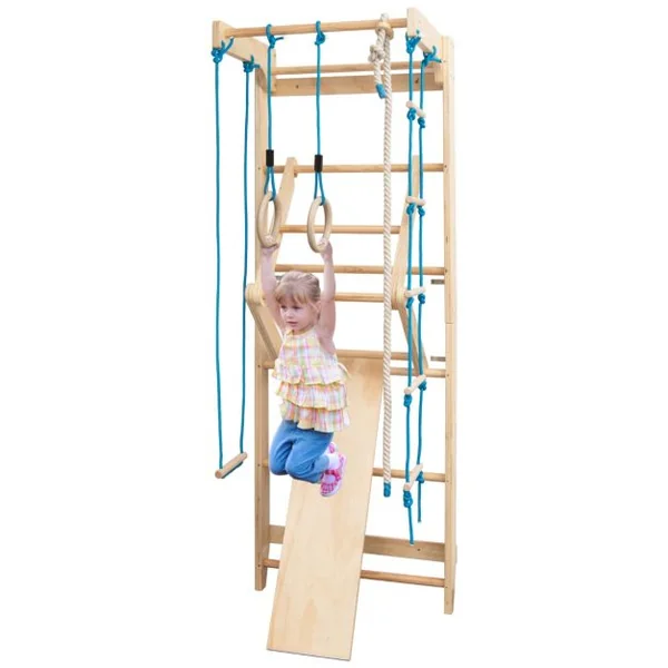 Espalier Echelle de Gymnastique Multifonctionnelle pour Adulte et Enfant Capacité 100 kg en Pin MDF Métal 80x60x220cm