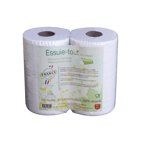 Essuie-tout blanc rouleaux (2)