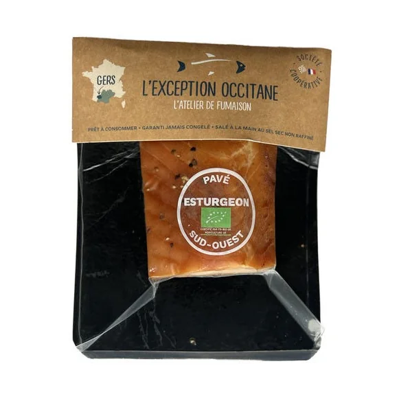 Esturgeon fumé pavé 3 baies bio 180g