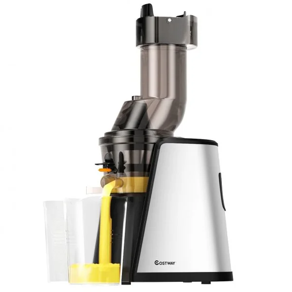 Extracteur de Jus 150w avec Accessoires Centrifugeuse Fruits Légumes en Acier Inoxydable Pc 27x185x52cm Blanc Noir