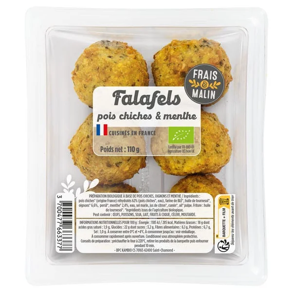 Falafels pois chiche et menthe (6) 110g