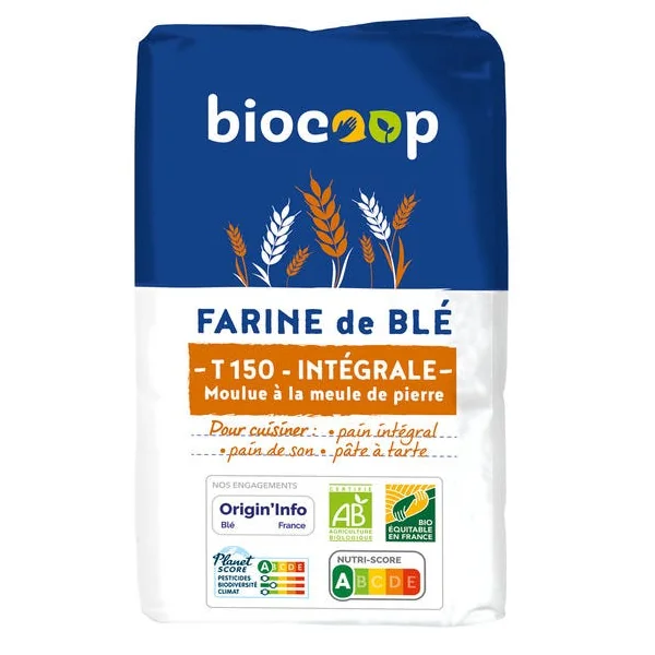Farine de blé T150 - Intégrale 1kg