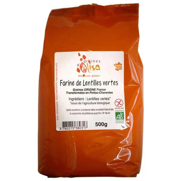 Farine de lentilles vertes 500g