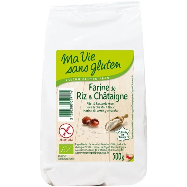 Farine de riz blanc châtaigne 500g
