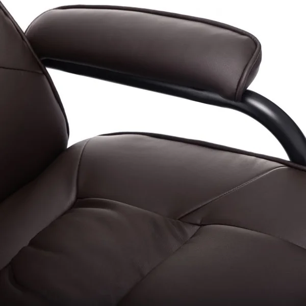 Fauteuil relax inclinable avec repose-pieds siège de salon chaise de bureau-Noir