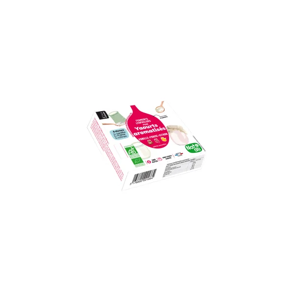 Ferments lyophilisés pour yaourt aromatisés bio - Vanille, fraise et citron - 36g