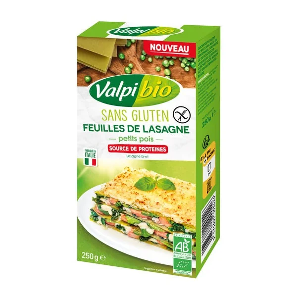 Feuilles de lasagne petits pois 250g