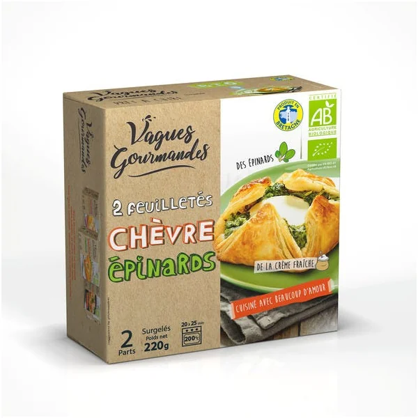 Feuilleté chèvre épinards (2) 220g