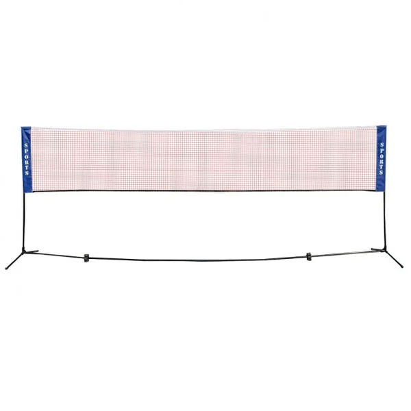 Filet de Badminton Transportable Filet de Tennis Volley Hauteur Réglable Cadre en Métal Sac Transport 420x75-155cm