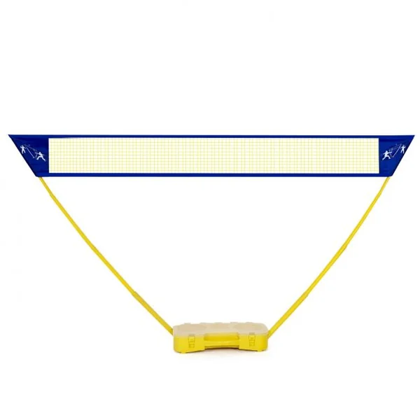 Filet de Badminton/ Volley Professionnel et Transportable avec Raquette et Volant Autoportant, 290x32x160cm, Jaune