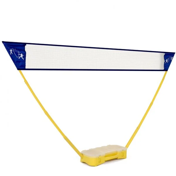 Filet de Badminton/ Volley Professionnel et Transportable avec Raquette et Volant Autoportant, 290x32x160cm, Jaune
