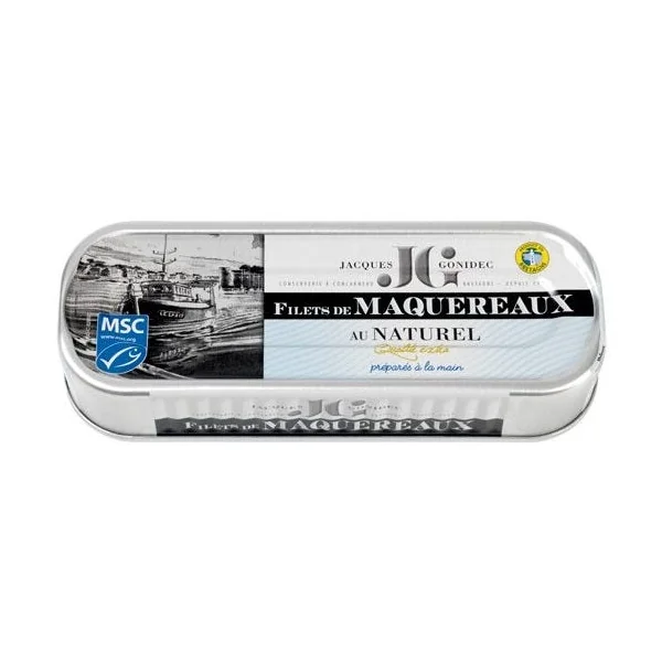 Filets de maquereaux au naturel 95g net égoutté